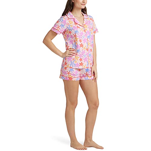 BedHead - Stretch Short Sleeve Shorty PJ Set - Starfish - XSmall