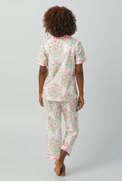 BedHead - 3/4 Sleeve Crop Jersey PJ Set - Estate Bouquet - Small (4-6)