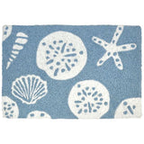 Jellybean - Indoor/Outdoor Rug - White Shells on Blue