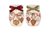 Stony Creek - 4" Glass USB Lighted Jar - Deck the Halls