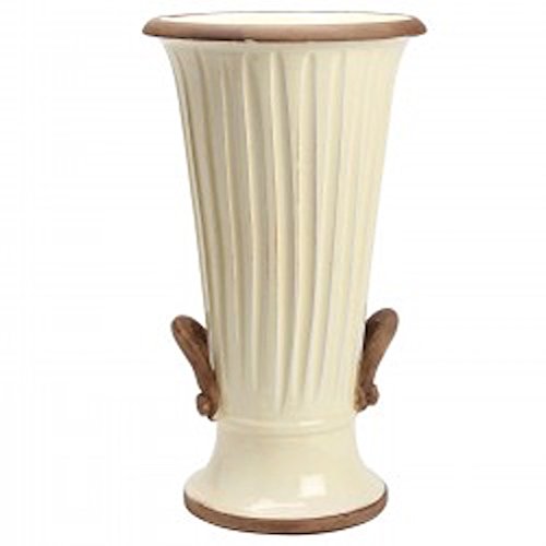 Vietri - Rustic Garden - Cream Handled - Trumpet Style Planter