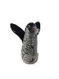 PotTerre Raku Penguin - 6" Flying Front - Naked Finish