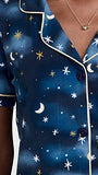 BedHead - Stretch Short Sleeve Shorty PJ Set - Midnight - Large