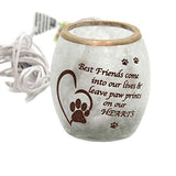 Stony Creek - Frosted Glass - 3" Lighted Vase - Dog Bereavement - Best Friend
