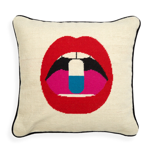 Jonathan Adler - Throw Pillow - Lips Full Dose