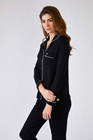 Pretty You London - Bamboo Pajama Set - Black - Size 10