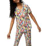 BedHead - Classic Stretch Jersey Capri PJ Set - Keys Please - Medium