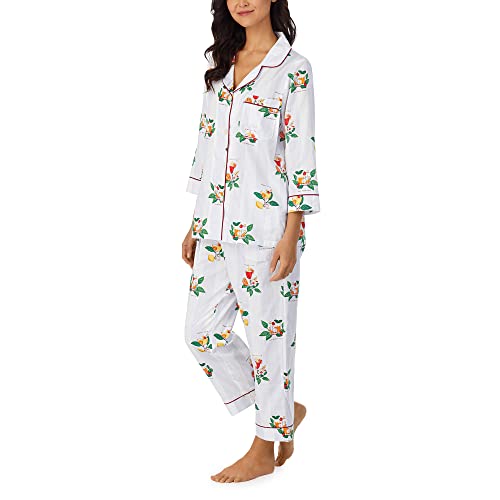 BedHead - 3/4 Sleeve Cropped Sateen PJ Set - Nightcap - Large