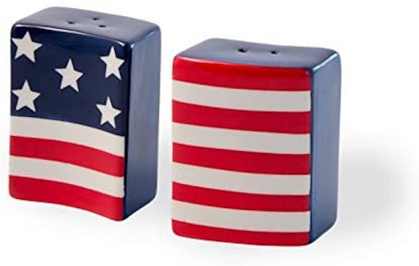 Boston International - Salt & Pepper Set - Stars & Stripes Flag