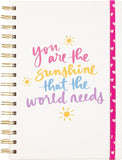 Eccolo - 6x8 Wirebound Journal/Notebook - You are The Sunshine