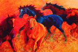 Olivia's Home - 32" x 22" Accent Rug - Free Ranging Mustangs