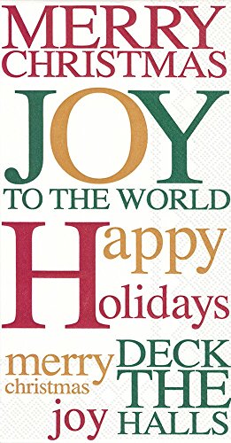Boston International - Paper Guest Towel 16 Count - Joy to the World