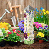 Studio M Summer Flowers Art Pole Outdoor Decorative Garden Post, Made in USA, 20 Inches Tall