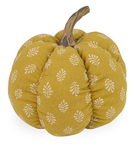 Boston International - Small Fabric Pumpkin - Mustard