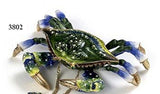 Kubla Craft - Bejeweled Enamel Trinket Box - Colorful Blue Crab