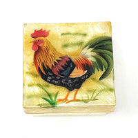 Kubla Craft - Capiz Shell Trinket Box - Rooster