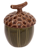 Boston International - 4" x 5.5" Acorn Serving Jar w/ Lid - Olive Green