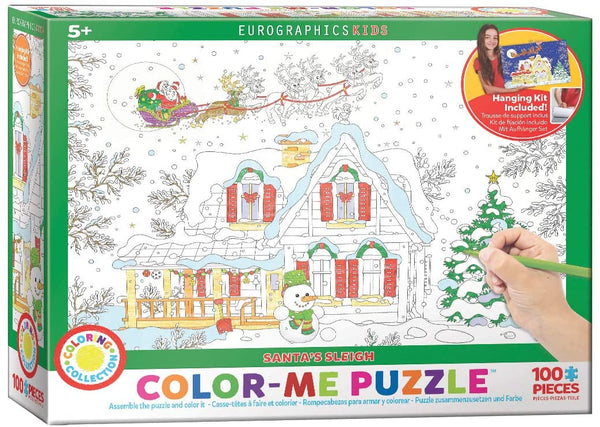 Eurographics Color-Me 100 Piece Puzzle - Santa's Sleigh