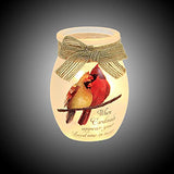Stony Creek - Frosted Glass - 4" Lighted Vase - When Cardinals Appear