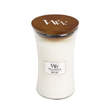 WoodWick - Large Crackling Candle - White Teak