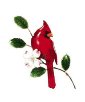 Bovano - Wall Sculpture - Male Red Cardinal on Dogwood