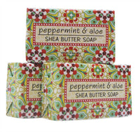 Greenwich Bay - 6.5 oz Garden Shea Butter - 3 Bar Soaps - Peppermint & Aloe