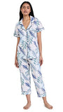 Bedhead Womens Breezy Palm Cropped Knit Pajama Set Style-BH2723796