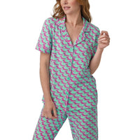 BedHead - Jersey Knit Capri PJ Set - Dog Walk - Medium