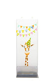 Flatyz - Twin Wick Flat Candle - Happy Birthday Giraffe