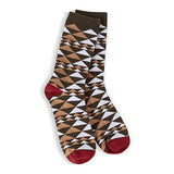 World's Softest Socks - Plaid Crew - Peak Triangle -  Youth M