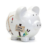 Child To Cherish - Large Piggy Bank - Gone Fishing