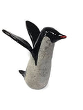 PotTerre Raku Penguin - 5.75" Flying Front - Naked Finish