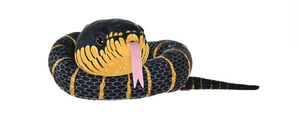 Wild Republic Rainforest Snake Black Fanged Mangrove, Stuffed Animal, 54 Inches, Plush Toy, Fill is Spun Recycled Water Bottles