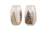 Stony Creek - 5.25" Glass USB Lighted Vase - Winter Wonderland