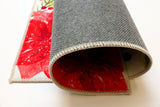 Olivia's Home - 32" x 22" Accent Rug - Christmas Colors & Cardinal