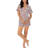 BedHead - Stretch Short Sleeve Shorty PJ Set - Fountain Garden - Small