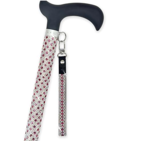 Jacqueline Kent Sugar Cane - Adjustable Cane - Chocolat Rose' Pink Silver