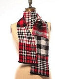 Green 3 - Women's Scarf - Red Plaid