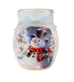 Stony Creek - 4" Glass USB Lighted Jar - Snowman Wonder Lamp