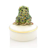 Jay Strongwater - Round Porcelain Box - Mac Frog