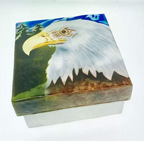 Kubla Craft - Capiz Shell Trinket Box - Eagle