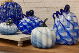 Boston International - Large Glass Pumpkin - Blue Ribbon