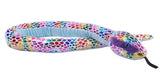 Wild Republic Foilkins Snakes, Dotted Rainbow, Stuffed Animal, 54 inches, Gift for Kids, Plush Toy, Fill is Spun Recycled Water Bottles