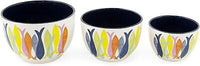Boston International - Nesting Prep Bowls 3 Sizes - Hand Stamp Fish