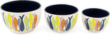 Boston International - Nesting Prep Bowls 3 Sizes - Hand Stamp Fish