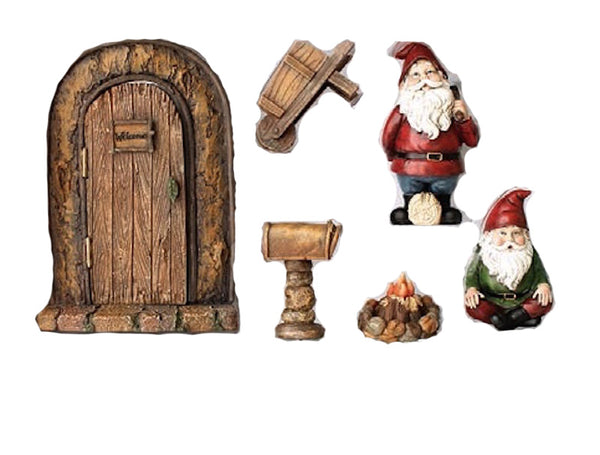 Marshall Home & Garden - Miniature Garden Collection Starter Kit - Gnomes & Door