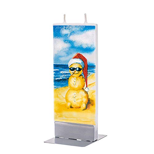 Flatyz - Twin Wick Flat Candle - Christmas Sandman on Beach