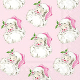 Boston International - 3-Ply 6.5" Lunch Napkins 20 Count - Pink Santa
