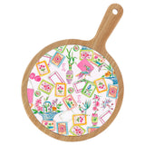 Boston International - 12" Trivet Cheeseboard - Mahjong Allover