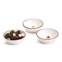 Two's Company - 3 Designs Christmas Tidbit Bowls - Merry & Bright